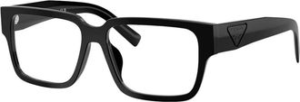 Prada Glasses, unisex, Black, Size: 55 MM Rectangular Optical Frame