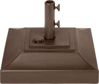 Best Choice Products Fillable Plastic Patio Umbrella Base Stand, Pole Holder w/ Adjustment Knob, Pyramid Design - Brown