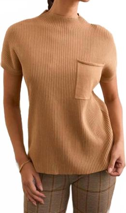 Tribal Mock Neck Dolman Sweater In Ice Latte