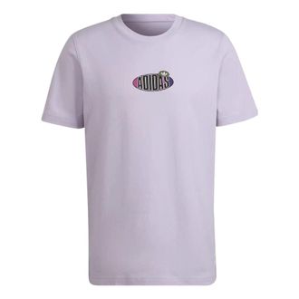adidas Mens adidas originals Minimalistic Alphabet Logo Printing Round Neck Short Sleeve White T-Shirt HI5273