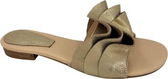Koko + Palenki Womens Frilly Sandals In Gold