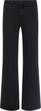 L'agence Scottie Wide-Leg Jean - Dames - Loose Fit Jeans - Zwart - W28 - Katoen - Jeans