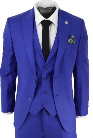 TruClothing 3 Piece Royal Blue Suit