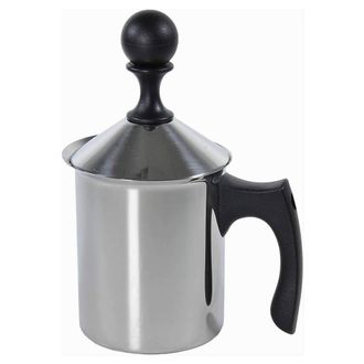 Trade Shop Trade Shop - Cappucciniera Con Doppio Filtro 3 Tazze Da 40 Cl In Acciaio Utensile Colazione