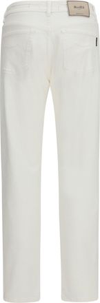 Moorer Mens Milton-15 Jeans Bianco Cotton; Elastane