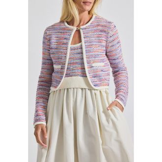 Derek Lam Findley Space Dye Cardigan in Raspberry Multi at Nordstrom Rack, Size Xx-Large