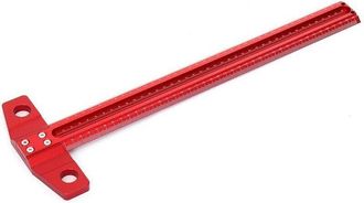 OEM Regla Tipo T Para Trazar L&iacute;neas En Carpinter&iacute;a, Con Orificio De 1 Mm, Regla Cruzada De Aleaci&oacute;n De Aluminio, Calibre De Marcado - 300 Mm