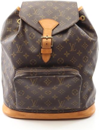 Louis Vuitton Brown Monogram Pvc Coated Canvas Leather Backpack (Pre-Owned)