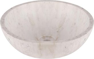 Differnz Marmor waskom - 40x40x15cm - rond - marmer - glans wit