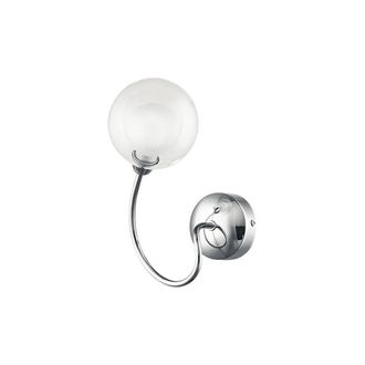 Netlighting BLOG Wall Lamp with Glass Shades Chrome 18x24x15cm in Grey | Size: 18 x 24 x 15 cm
