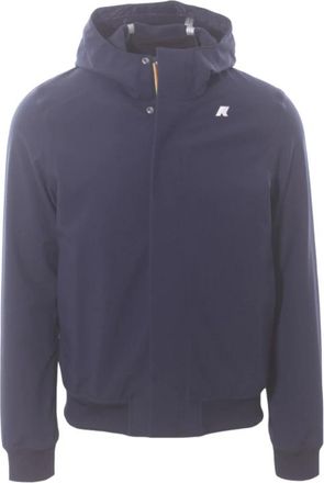 K-Way Getailleerde Winddichte Regenjas - Heren - Zomerjassen - Blauw - L - Leer - Jassen