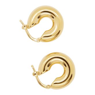 Jil Sander Klassieke ronde oorbellen - Dames - Oorbellen - Geel - ONE Size - Accessoires