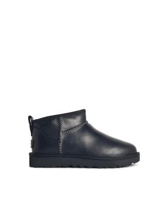 UGG Classic Ultra Mini Leather Regenerate Black Boots