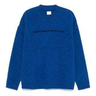 Emporio Armani Heren, Truien, Blauw, Maat: L Wol