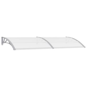 vidaXL Marquesina Para Puerta Vidaxl, Gris/transparente, 240 X 75 Cm, Pc