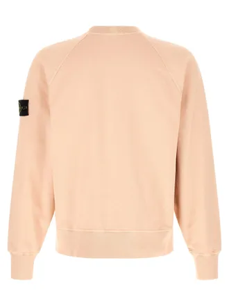 Stone Island Garment-Dyed Cotton Sweatshirt - Pink