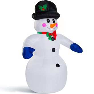 Deuba Mu&ntilde;eco De Nieve Inflable Xxl 240cm Decoraci&oacute;n Exterior De Navidad Luces Led Mu&ntilde;eco Hinchable