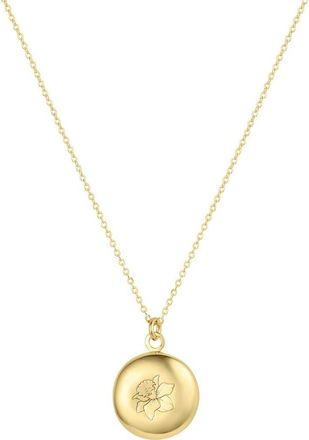 Set & Stones Ruby Birth Flower Necklace in Gold /March at Nordstrom