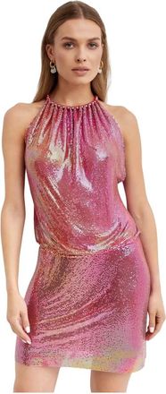 NU&Eacute; Sequin Mini Dress - Dames - Feestkleedjes - Roze - S - Pailletten - Kleedjes