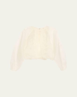 Frame Denim The Sheer Balloon Blouse