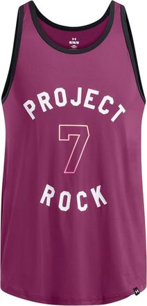 Under Armour Heren-tanktop met ronde hals van Project Rock (Paars)