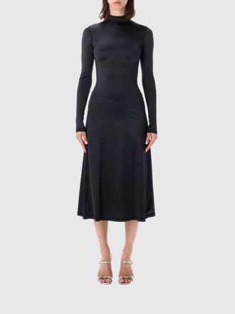 Diesel Oval D Logo Mock Neck Slim Fit Polyamide Midi Dress