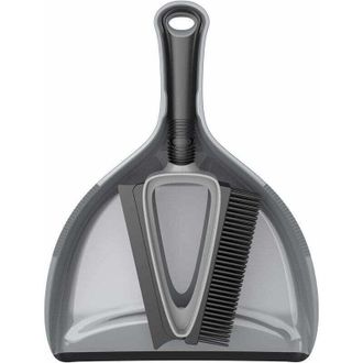 OEM Juego De Cepillo Y Rasqueta De Cerdas Tpr Con Recogedor, Juego De Recogedor Y Cepillo, Gris Y Negro, Juego De 1 - Crezuo