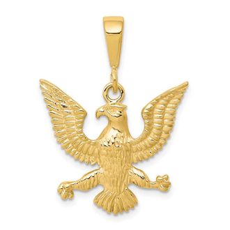 Diamond2Deal 10k Yellow Gold Solid Polished Spread Eagle Charm