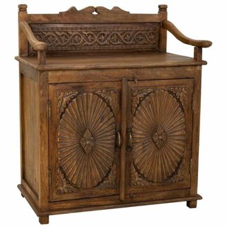 Wanderlust Deco Aparador de madera marr&oacute;n 70x42x85