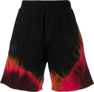 Dsquared2 Tie-Dye Track Shorts with Logo Print