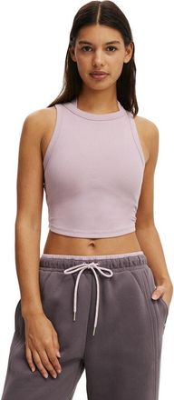 Cotton On Womens Active Rib Curved Hem Tank in Dawn Pink at Nordstrom, Size X-Small