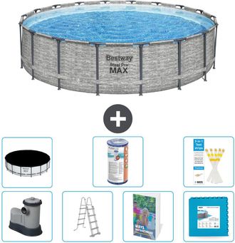 Bestway Piscina Bestway Steel Pro Max Redonda - 549x122 Cm - 8-piezas S602