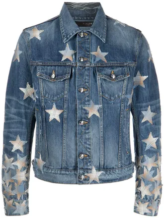 Amiri Giacca denim con stampa - Blu