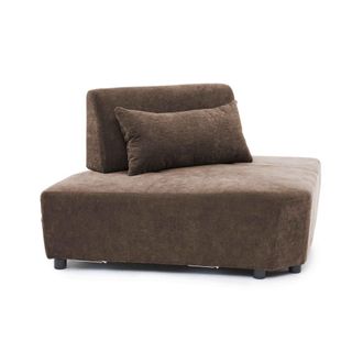 Oviala Sof&aacute; modular de esquina con respaldo ajustable 170 cm chocolate