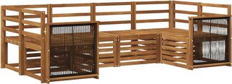 vidaXL Conjunto De Sof&aacute;s De Exterior 6 Uds. Natural Vidaxl