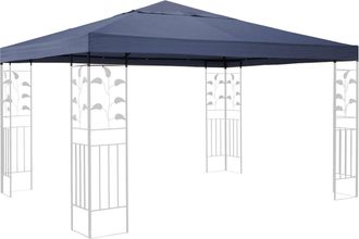 Quick-Star Quick-star - Ersatzdach F&uuml;r Bl&auml;tter Pavillon 3x3m Pavillondach Grau Ersatzbezug