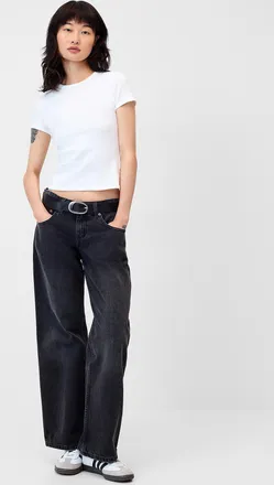 Motel Womens Low-rise straight-leg jean