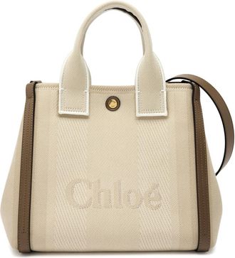 Chloé Carry Small Canvas Tote - Beige - One Size
