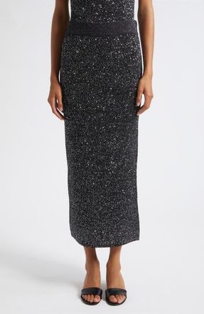 Toccin Alisha Sequin Skirt in Onyx at Nordstrom, Size Xx-Small