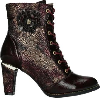 Laura Vita Alcbaneo 173 Veterlaars - Dames - Schoenen - Rood - Maat: 37 EU Leer