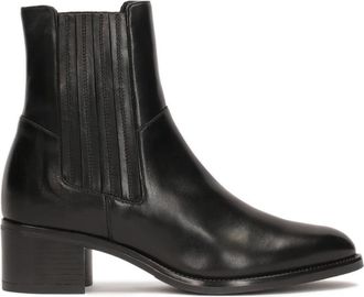 Kazar Leren laarzen met elastische banden - Dames - Laarzen met Hak - Zwart - 38 EU - Leer - Schoenen
