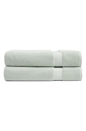 Nordstrom Organic Hydrocotton Set of 2 Bath Sheets in Green Mirror at Nordstrom