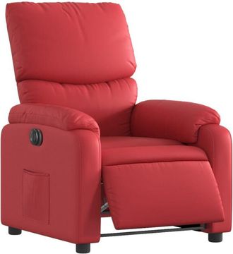 vidaXL Vidaxl - Sillón reclinable eléctrico de cuero sintético rojo
