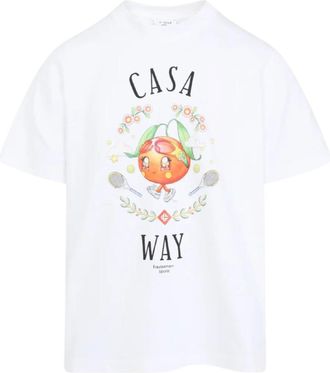 Casablanca White Logo T-Shirt