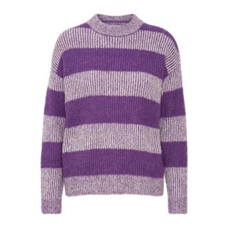 Ichi Ronde hals gebreide kleding - Dames - Ronde hals truien - Veelkleurig - 2XL - Truien & Vesten