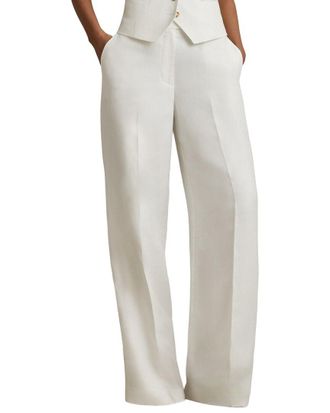 Reiss Lori Wide Leg Linen-Blend Trouser