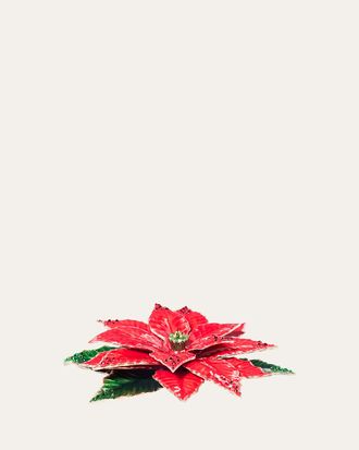 Jay Strongwater Poinsettia Tabletop Objet