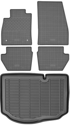 OEM Juego De Alfombrillas De Goma Para Coche Y Alfombrilla Para Maletero Para Ford Fiesta Vii Hatchback (2017)