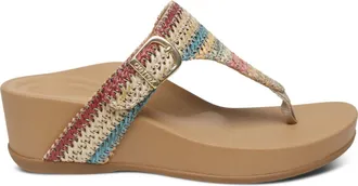 Aetrex Womens Kate Sandal In Multi Woven