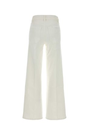 Frame Denim Womens White Stretch Cotton Blend Le Slim Pant Wht Jean